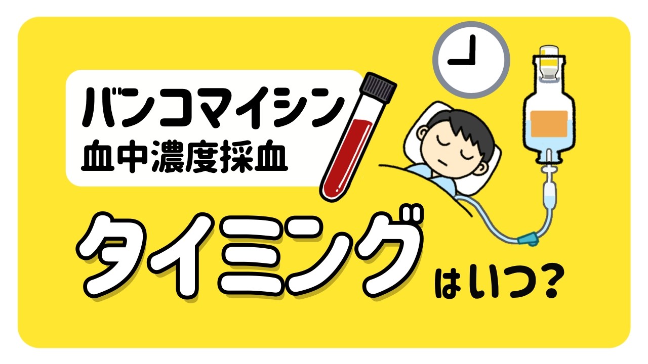バンコマイシンの血中濃度採血のタイミングはいつ？トラフ値と血中濃度をわかりやすく解説