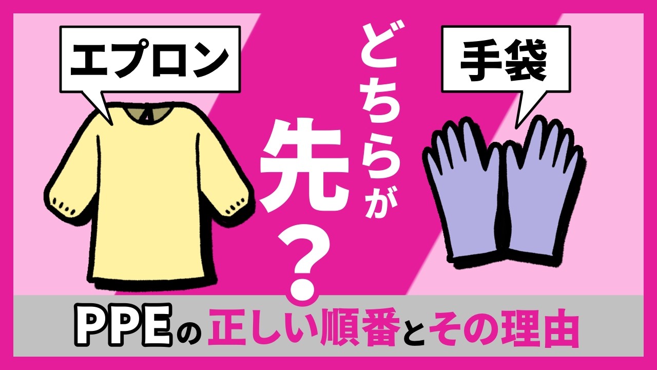 エプロンと手袋はどちらが先？防護具（PPE）の正しい順番とその理由